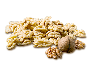 Blanched walnut kernels